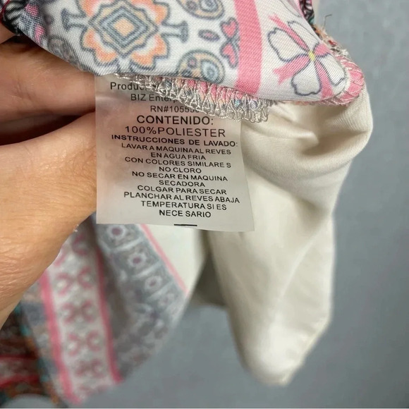 Paparazzi Satin Oversized Paisley Boho Multi Colored Boxy Blouse - Picture 4 of 5